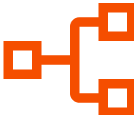 Decision-making across operations and leadership icon